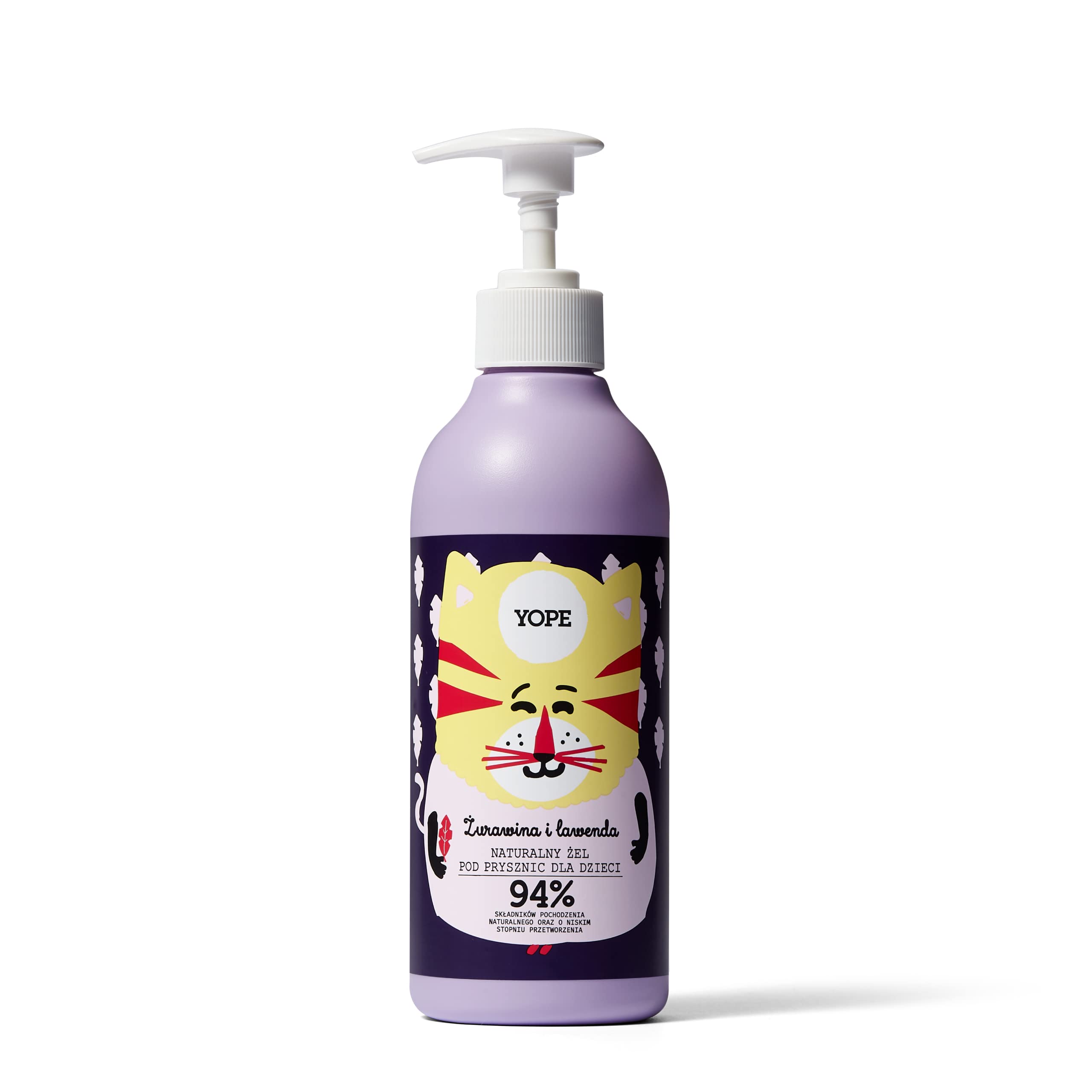 YOPE Natural shower gel for kids Cranberry and Lavender | Gentle | Moisturizing and Nourishing | Cranberry and Lavender extract |ingredients of natural origin | 400ml