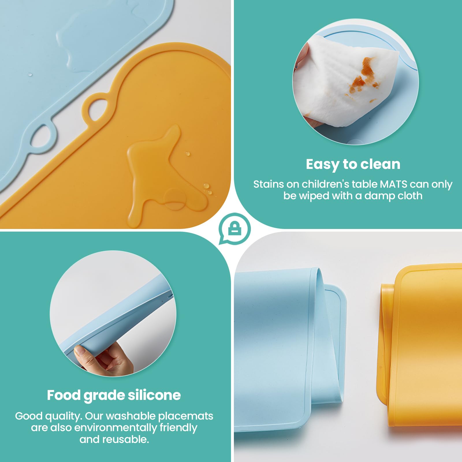 3 Tovagliette In Silicone Per Bambini - Antiaderenti, Lavabili E Senza BPA - Foto 12