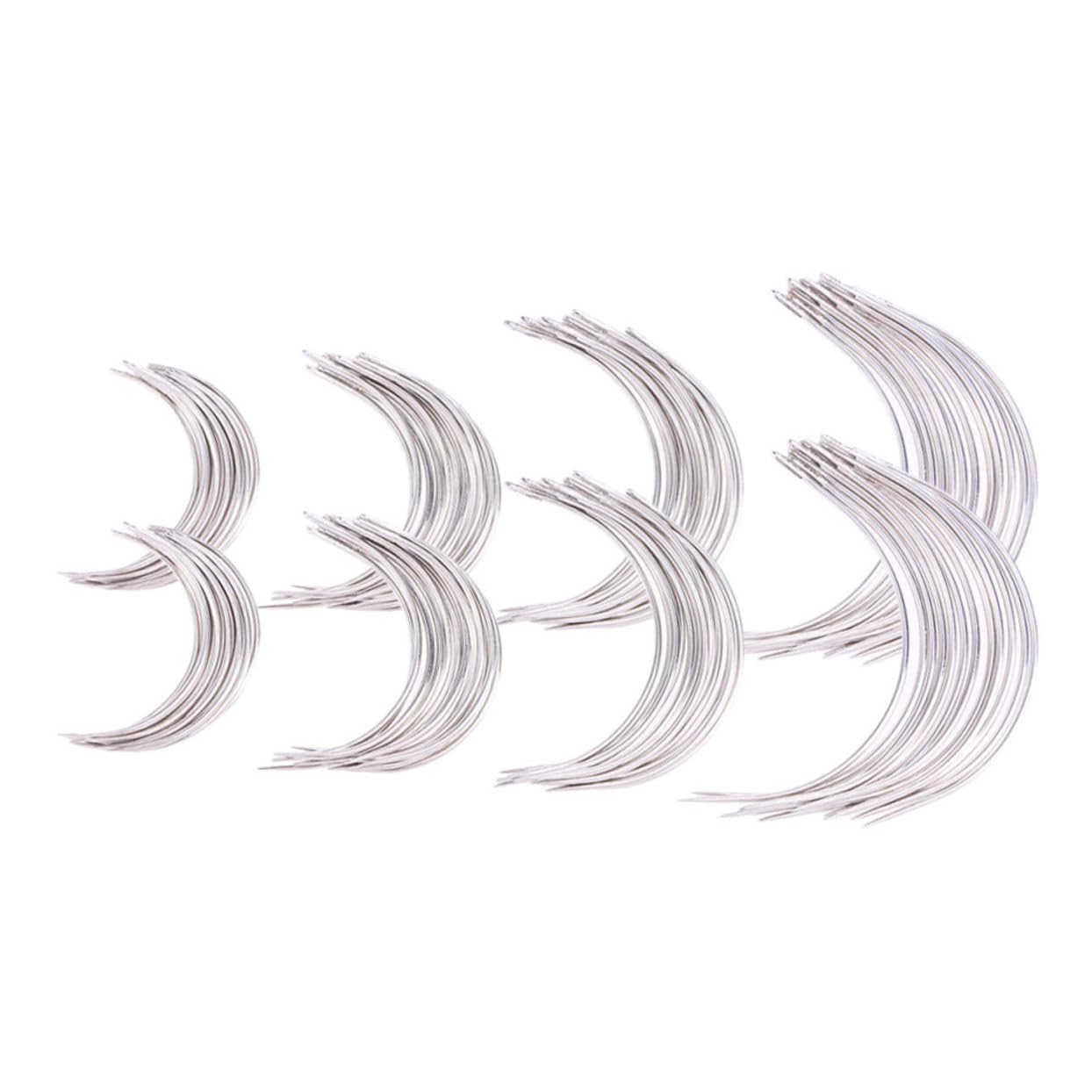 HAPINARY Stainless Steel Big Eye Looper Needles Set 4 Sizes for Leather Canvas Repair