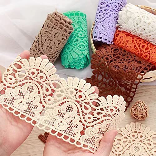 Vintage niebieska dekoracyjna koronkowa wstążka wykończeniowa – eleganckie materiały rzemieślnicze do projektów DIY, scrapbookingu, szycia, pakowania prezentów i akcentów wystroju domu.