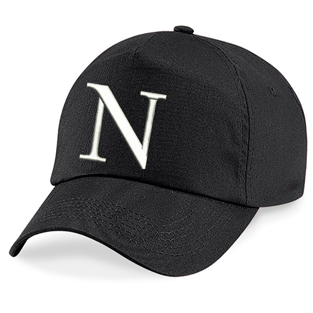 4sold New Children School Caps Kids Hat Sport Alphabet A-Z Boy Girl Adjustable Baseball Cap Black