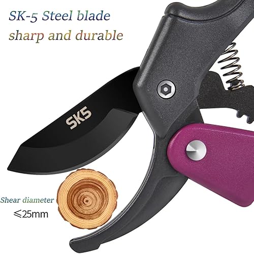 Miniatura 5 de Tijeras de jardín, tijeras de herramientas de jardinería, trabajo 3 veces más fácil, corte florista floral, rosa de espina, rama, seto y fruta,