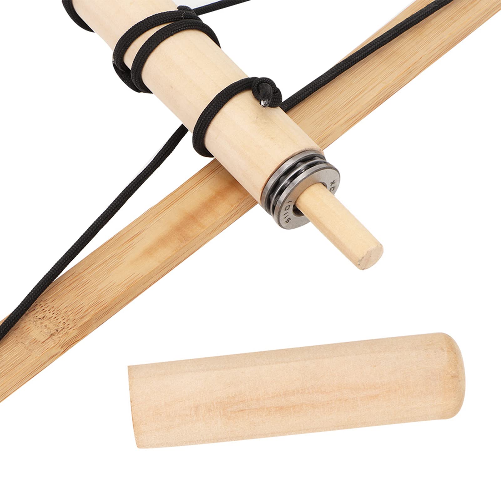 Tiiyee Bow Drill Kit Fire Starter, Survival Feuerbohrer aus Holz, Traditionelles Bushcraft Werkzeug zum Feuermachen für Erwachsene Outdoor Camping Wilderness Survival und Notfall Ausrüstung (1 Person)