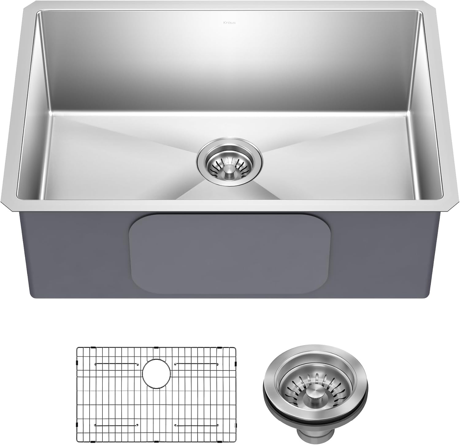 KRAUS Standart PRO 28-inch 16 Gauge Undermount Single Bowl Stainless Steel Kitchen Sink, KHU100-28 product image