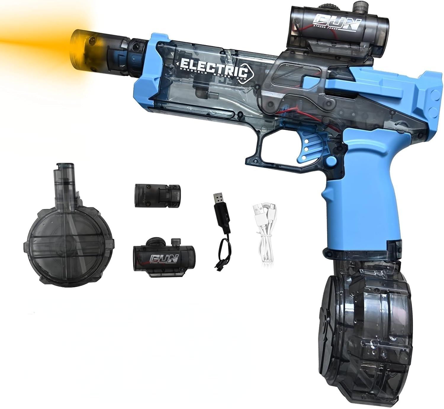 Amazon | Goodmood 電動水鉄砲 連射 ウォーターガン 高速連発 超