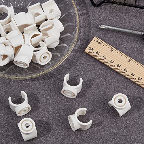 GORGECRAFT 0.9-Inch U-Hook PEX Holder TV Tray Replacement Clips PVC Water Pipe Clamps Talon Clamps Pipe Support Fit for 17mm OD Pipe Plastic Socket to Fix Corresponding Pipes (20 Packs) - Image 4