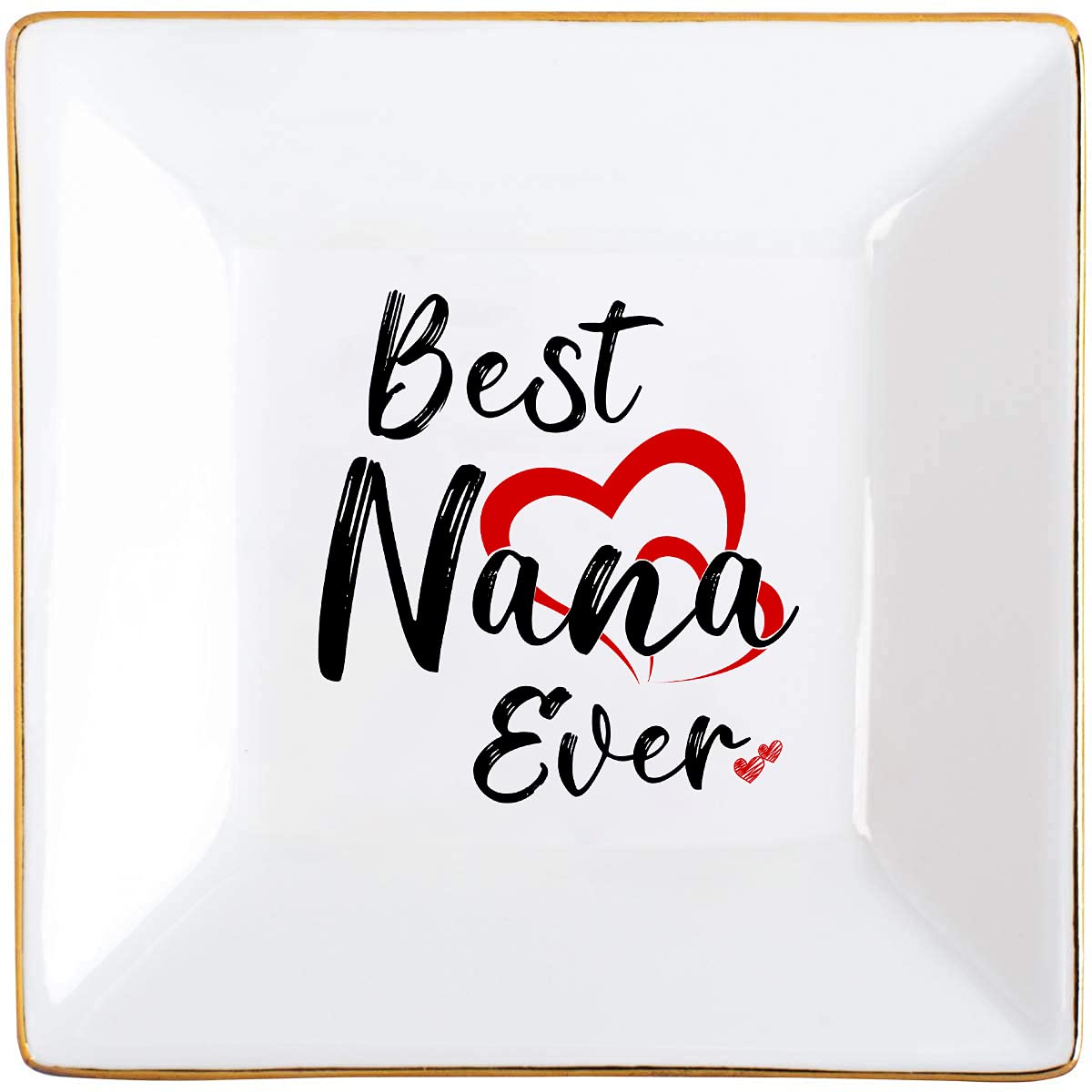 KLYJI Nana Gifts Grandma Gifts Birthday Gifts for Nana from grandkids Great Jewelry Dish Ceramic Ring Trinket Best Nana Ever Christmas Valintine day Gift Mothers Day Gifts