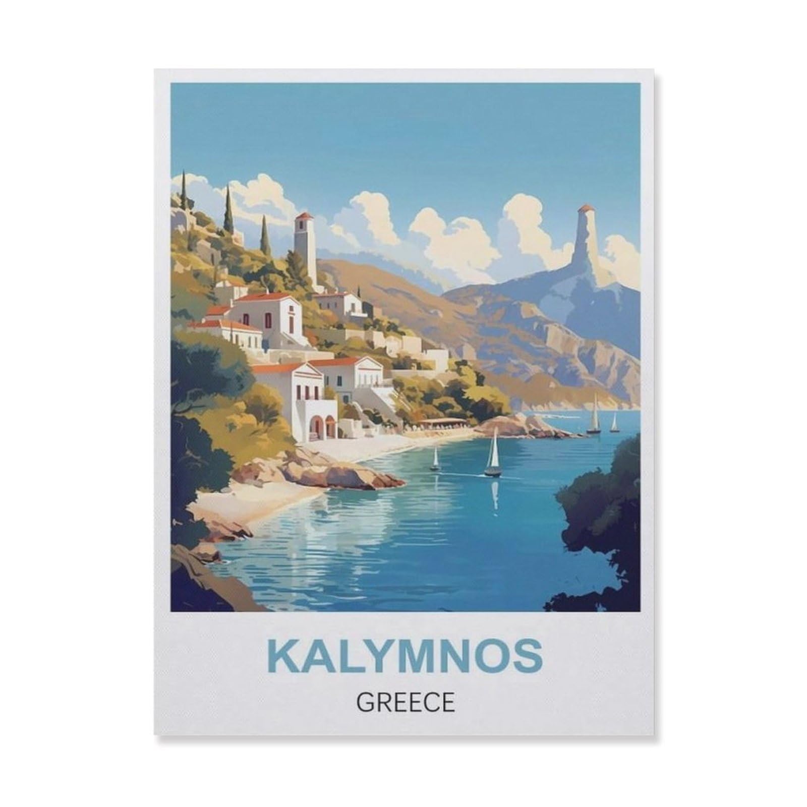 Metal Tin Sign，Kalymnos Greece(15x30cm）