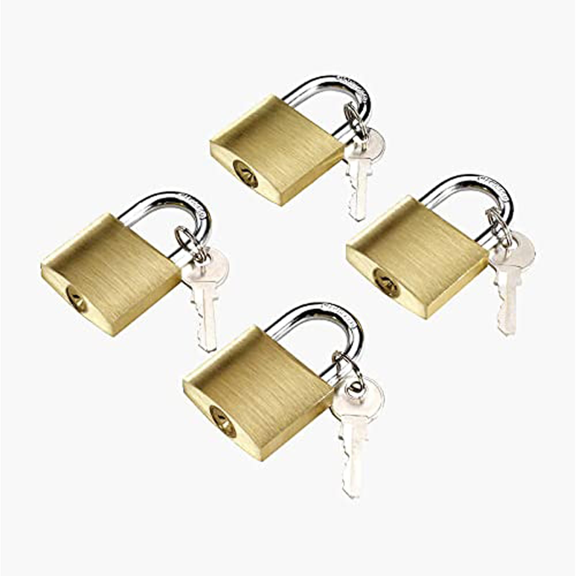Heavy Duty 25mm Luggage Lock with 2 Keys Small Chabi Tala for Bagpack Suitcase Padlock Ideal for Travel Safety Purpose Bag Lock Pack of 4-image-49