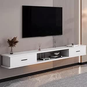 TV Lowboard 157-201cm - Massivholz Medienkonsole Mit Türen Braun