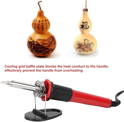 Miniatura 9 de Asixxsix Kit de pirografía antioxidación, puntas de pirografía, para metal vidrio madera para metal plástico (estándar de EE. UU. 10-220V)