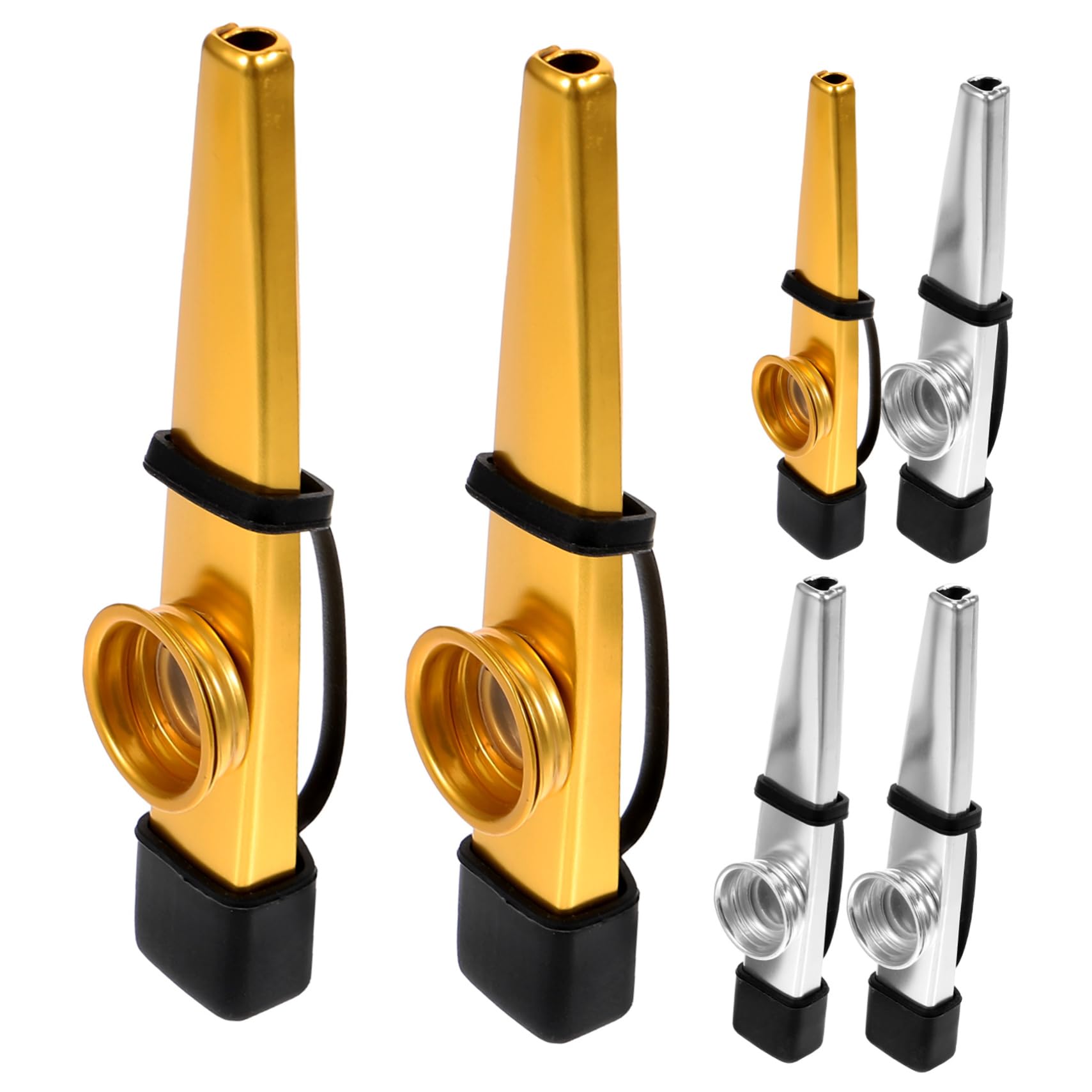 VANZACK 6pcs Metal Kazoos for Adults Lightweight Practice Kazoo Durable Mouth Instruments for with Guitar Ukulele present Choice
