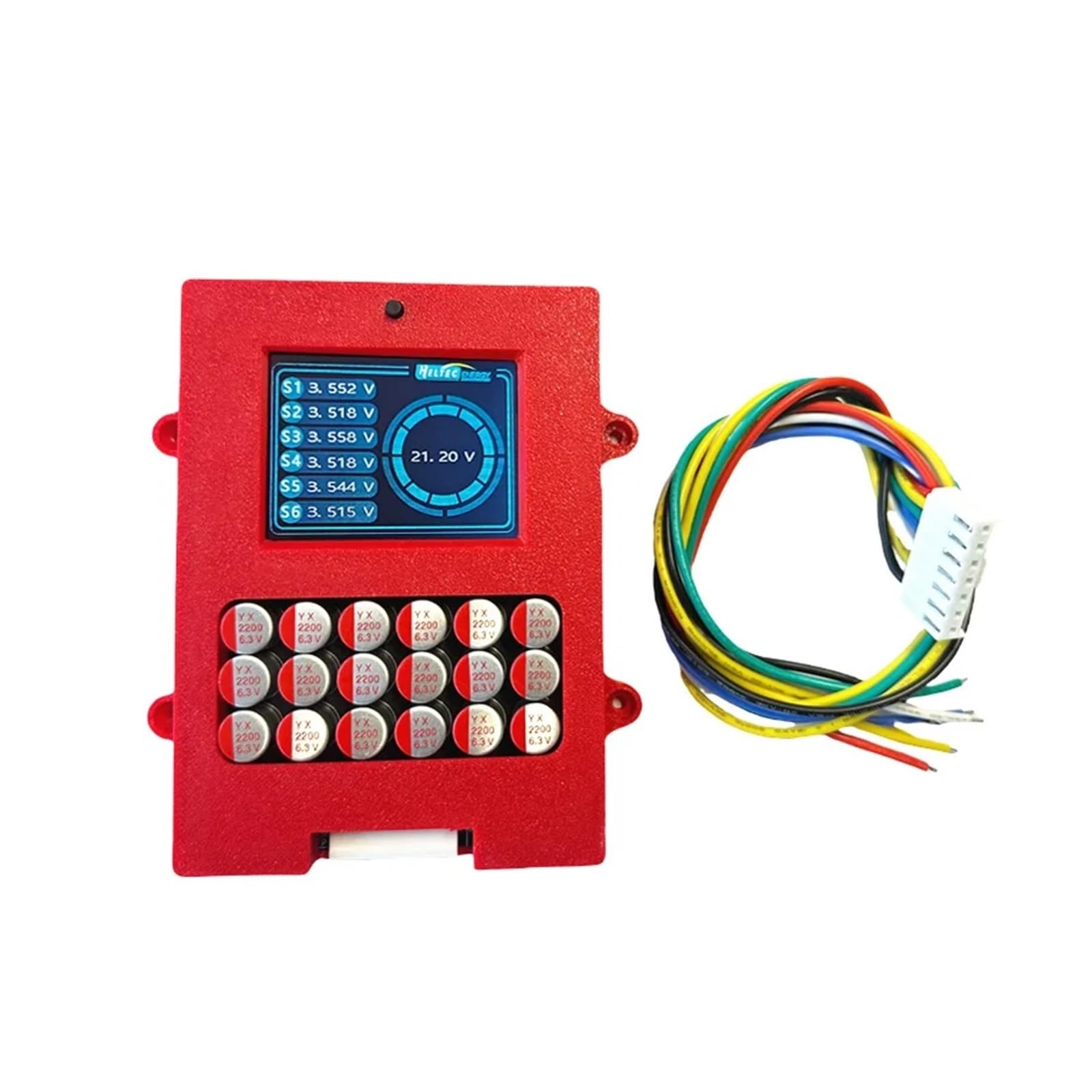 Tester per batterie, Equalizzatore attivo LFP/NCM/LTO 6S 5A con display TFT Batteria LTO Tester di tense a batteria Lifepo4 attiva BMS(6S Balancer LTO)