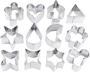 R&amp;M International Miniature Cookie Cutters, Assorted Shapes, 12-Piece Set