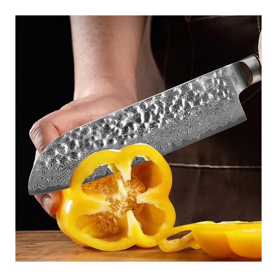 Knife-Sets-8-PCS-Kitchen-Knife-Set-Pro-Damascus-Chef-Knives-Sharp-High-Carbon-Damascus-Steel-Blade-Full-Tang-Sandalwood-Handle Knife Sets, 8 PCS Kitchen Knife Set Pro Damascus Chef Knives Sharp High Carbon Damascus Steel Blade Full Tang Sandalwood Handle