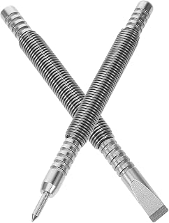 Angoily Spring Nail Set Multi-Function Spring-Loaded Punch Tool for Wood Metal Dual Head Nail Punch Set Hammerless Nailing Tool