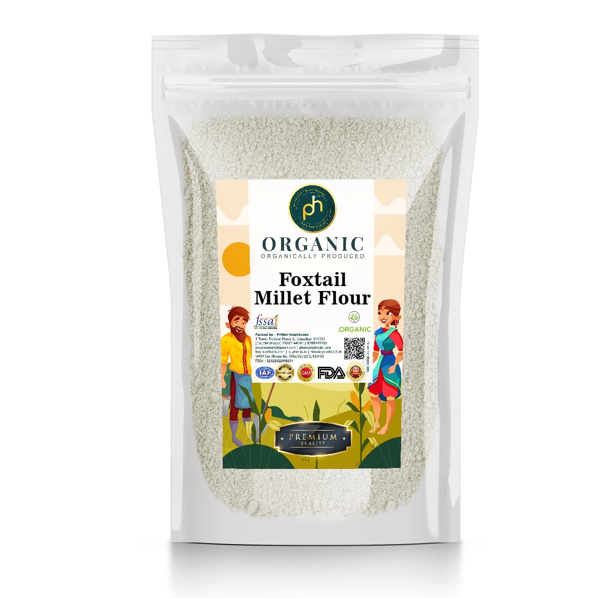 PHs Organic Foxtail Millet Flour 1 Kg USDA NPOP Certified | Gluten Free | Organic Thenai/Korralu/Kangni Millets Whole Grains Pack | Low GI High Fibre | Helpful in diabetes (B0B2MWQ4GB) Amazon Price History, Amazon Price Tracker