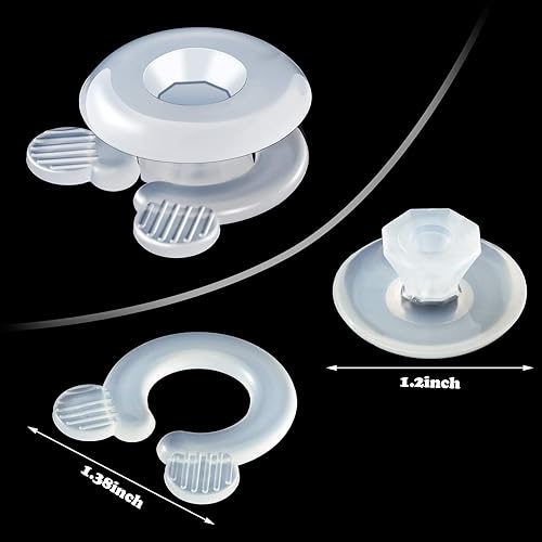 Miniatura 3 de Jetec 12 clips de edredón de plástico, pinzas de botón para esquina interior y mantener el edredón