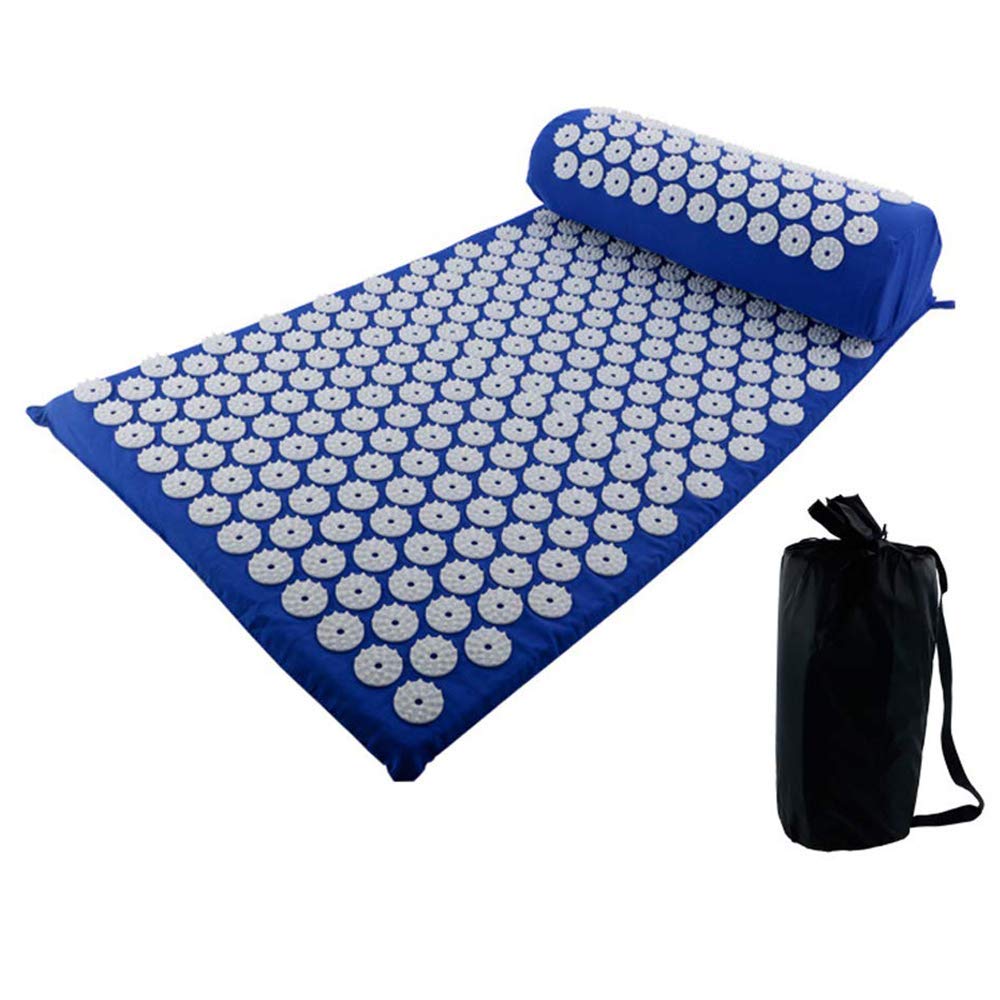 MU Estera de Acupresión de Lujo, Cojín de Masajeador de Cuerpo Completo para Espalda, Piernas, Cuello, Ciática, Terapia de Punto de Activación, Alivio Del Dolor, Azul