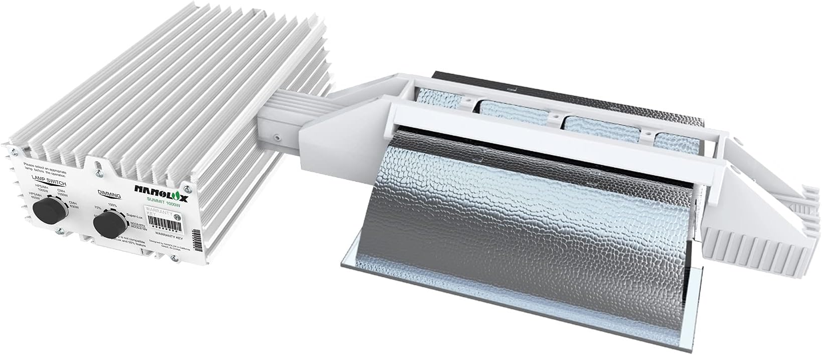 Nanolux NN640027264 App Double Ended DE Fixture, Ballast and Bulb, Silver