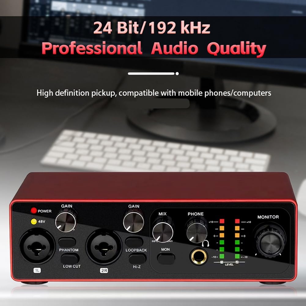 Interface Audio Professionnelle de Carte Son pour Les Podcasts de Streaming de Studio en Direct