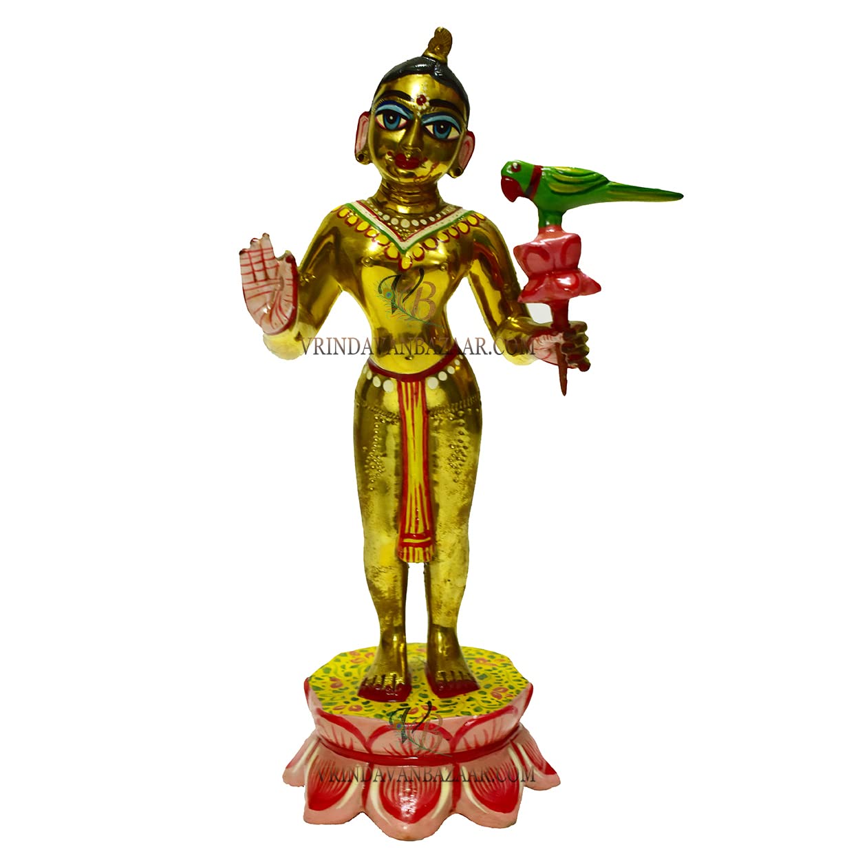 VRINDAVANBAZAAR.COM Brass Vrinda Devi/Tulsi maharani/Krishna's Priya 7.5 Inch
