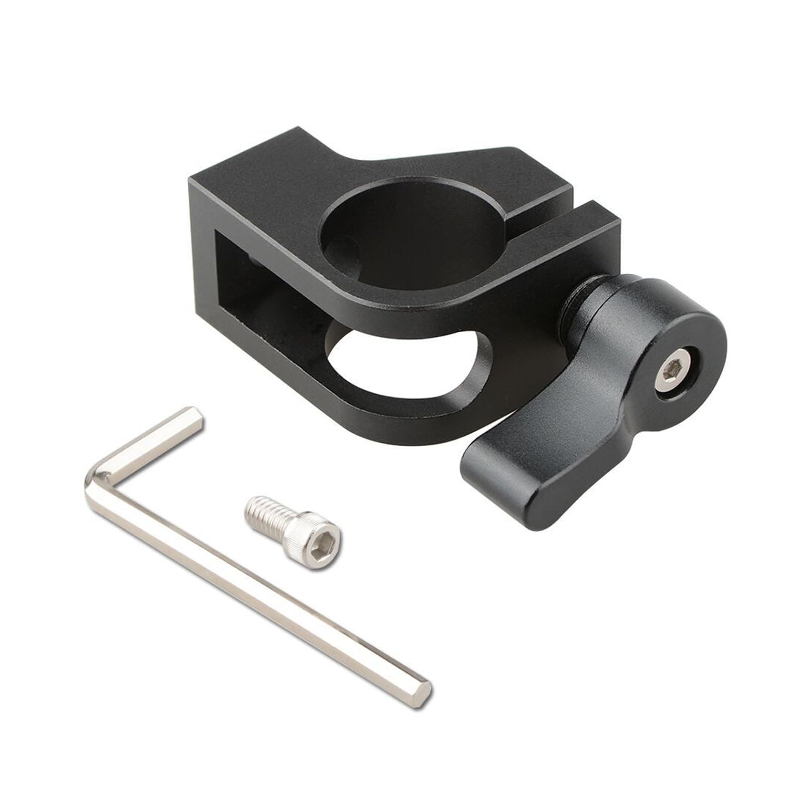 GAOINTELL Aluminum Single Hole Pipe Clamp Standard 19mm Single Rod Clamp With 1/4inch-20 Thread Screw For 19mm Rod