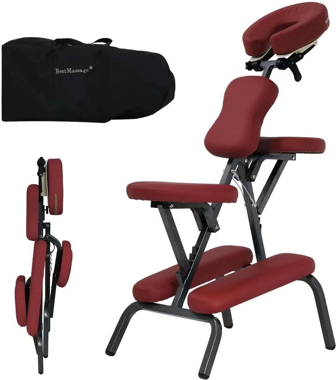 NiamVelo Foldable Massage Chair Adjustable Tattoo Chair Spa
