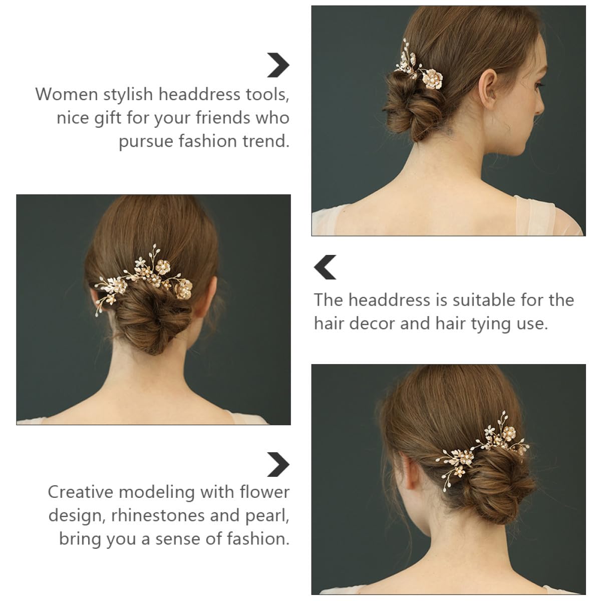 Beavorty 9stücke Teiliges Perlen U-förmige Haarnadeln Mit Strass Eleganter Haarschmuck Für Hochzeiten Und Partys Handgefertigte Braut Haarklammern Für Damen
