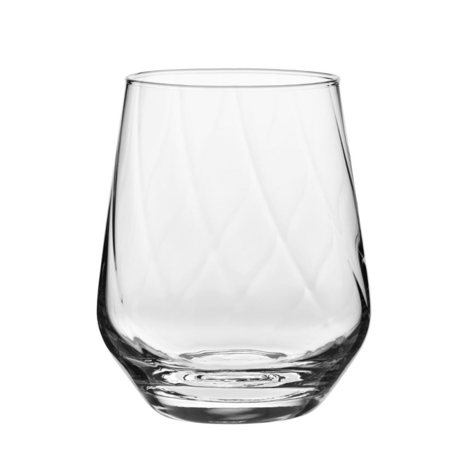 Krosno Splendour LUMI Vasos 430 ml Set de 3, Cristal sin Plomo, Vasos Elegantes para Agua Zumo Cócteles, Diseño Óptico Moderno, Resistentes, Fabricados en Europa