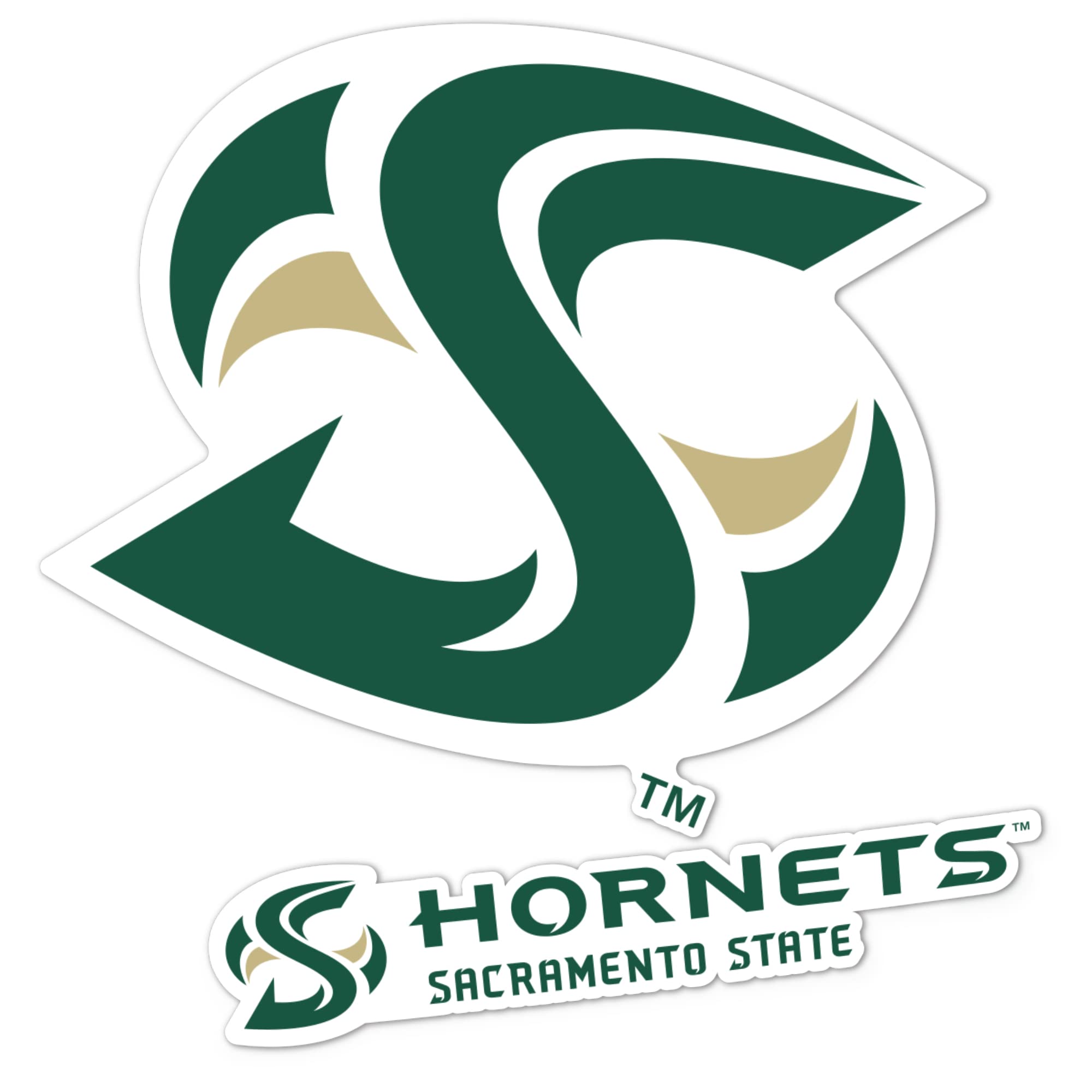 Desert Cactus Cal State Sacramento University Sticker California Hornets Sac Vinyl Decal Laptop Water Bottle Car Scrapbook Sheet (4 Inch Set V1)