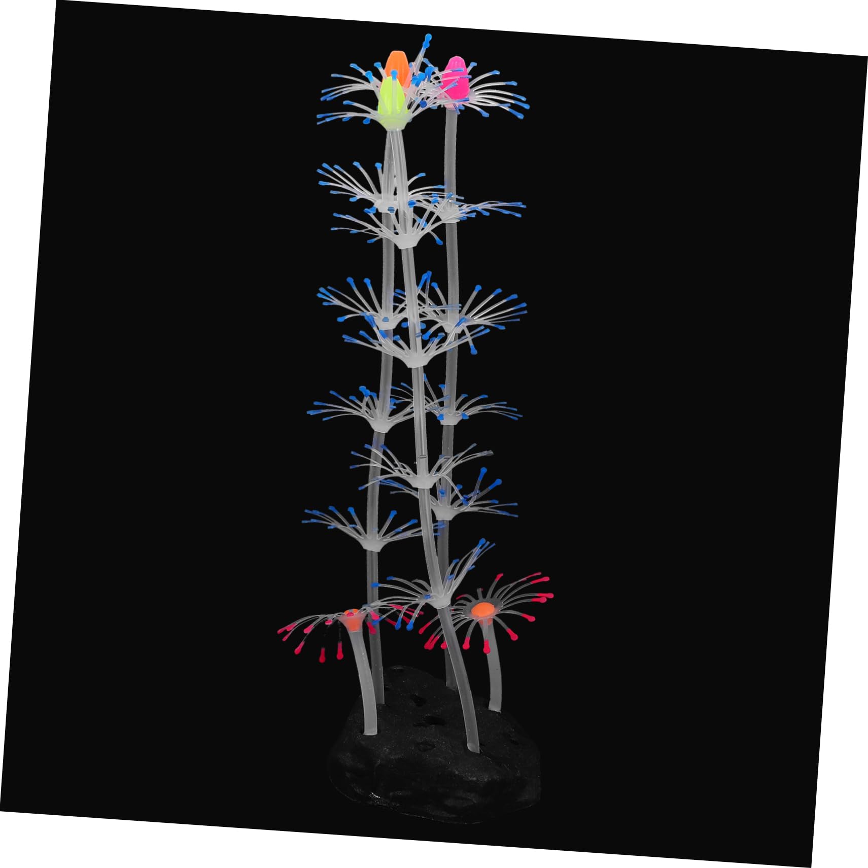 Mikikit Glow Fluorescent Coral Ornament for Aquariums Lifelike Fake Coral Decoration for Fish Tanks Durable Underwater Landscape Accessory Vibrant