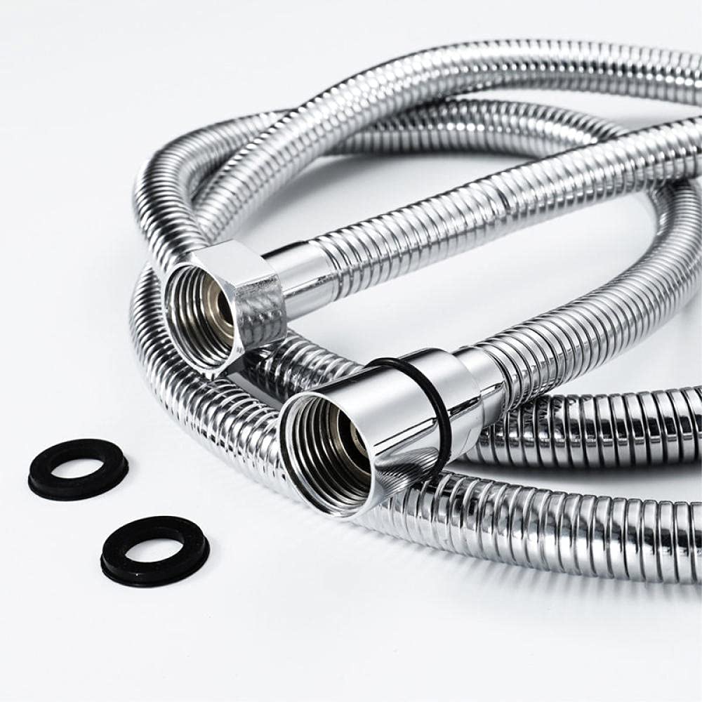 tubi doccia, tubo di ricambio, Flessibile doccia da 1,5 m Flessibile doccia nero opaco Flessibile doccia oro Flessibile doccia oro rosa Flessibile doccia lucido, Lucido, 150 cm (Color : Polished, Si