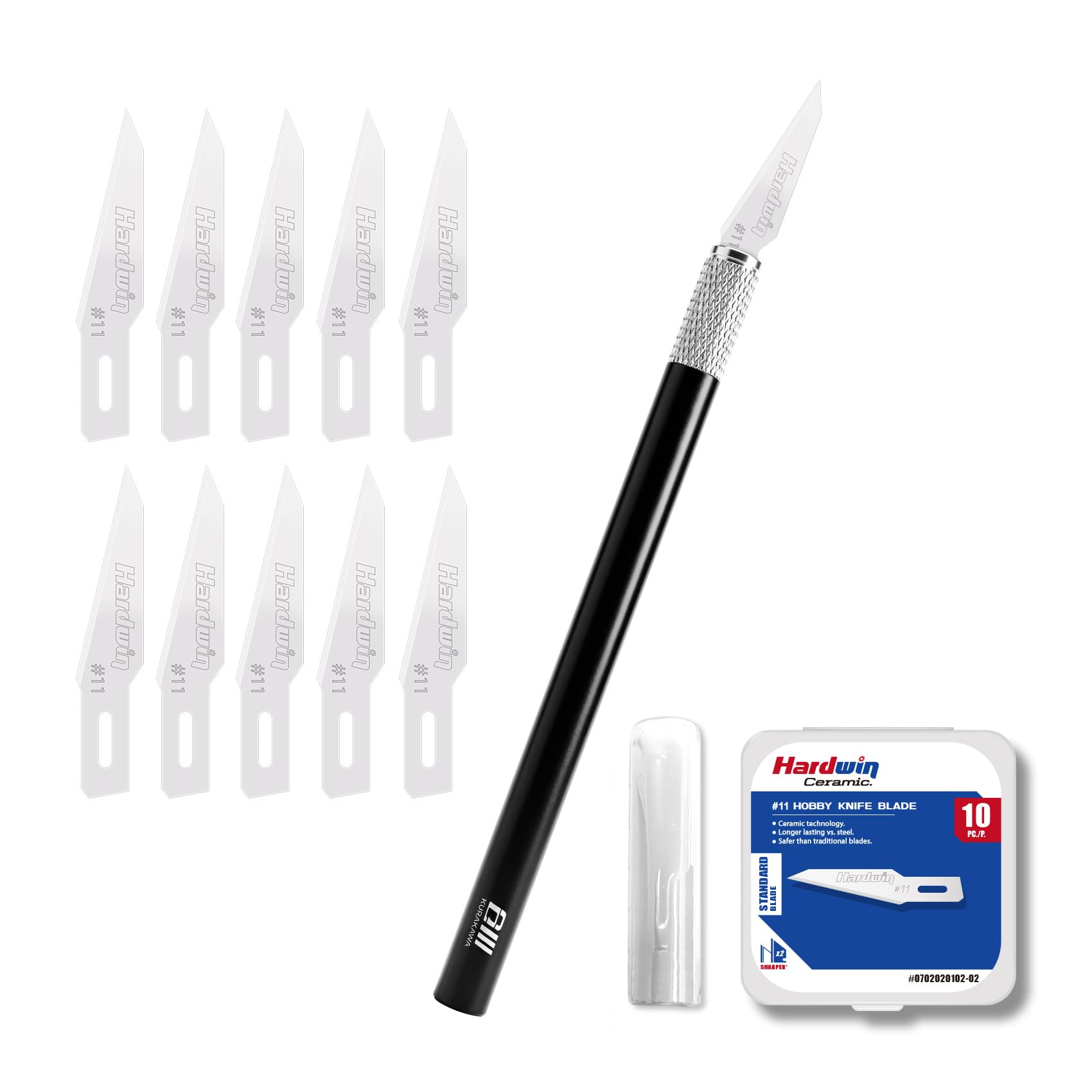 Precision Craft Knife Set with 10 Ceramic Blades & Aluminium Handle