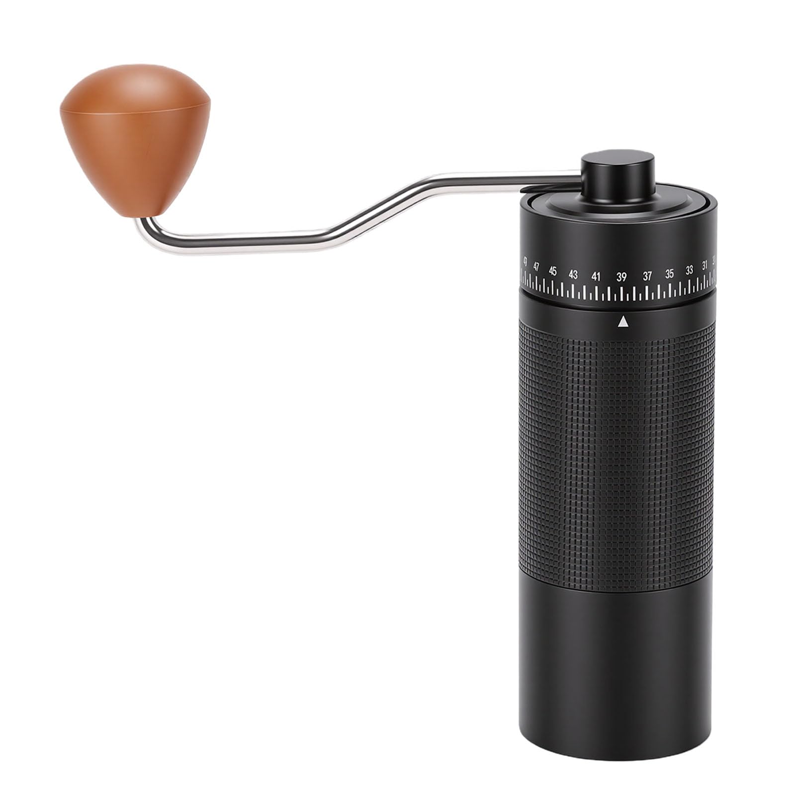 banapoy Molinillo de café Manual, Molinillo de café de Rebabas de Acero Inoxidable, de Manual con Capacidad de 25 G, Diseño Portátil, Grosor Ajustable para, Prensa Francesa, Oficina en Casa