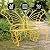 Plow & Hearth Weatherproof Butterfly Outdoor Bench | Holds Up to 300 lbs | Garden Patio Porch Park Deck | Metal | Yellow