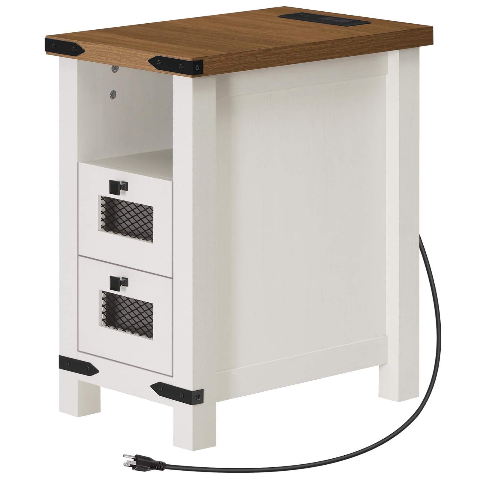 HOOBRO End Table with Charging Station
