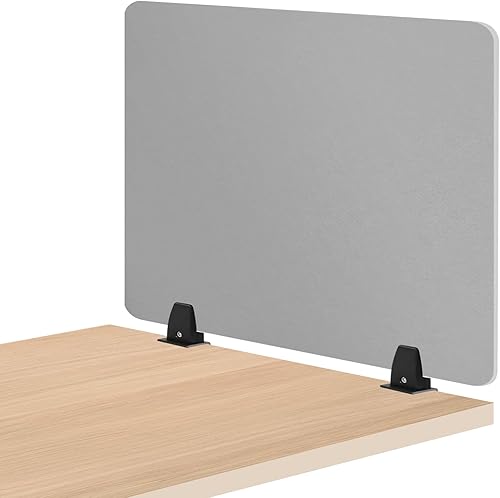 Jetec Divisor de escritorio con abrazadera para escritorio acústico de oficina, panel de privacidad, divisores a prueba de sonido, cubículo