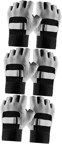 Milisten 3 pares de guantes de fitness antideslizantes para gimnasio, guantes de gimnasio para hombre, guantes deportivos para hombre, guantes de