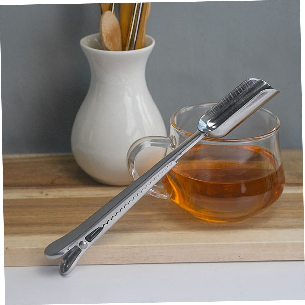 Alipis Stainless Steel Tea Scoop Home Tea Shovel for Loose Leaf Teaware Accessories Spoon with Comfortable Handle Easy to Clean and Store