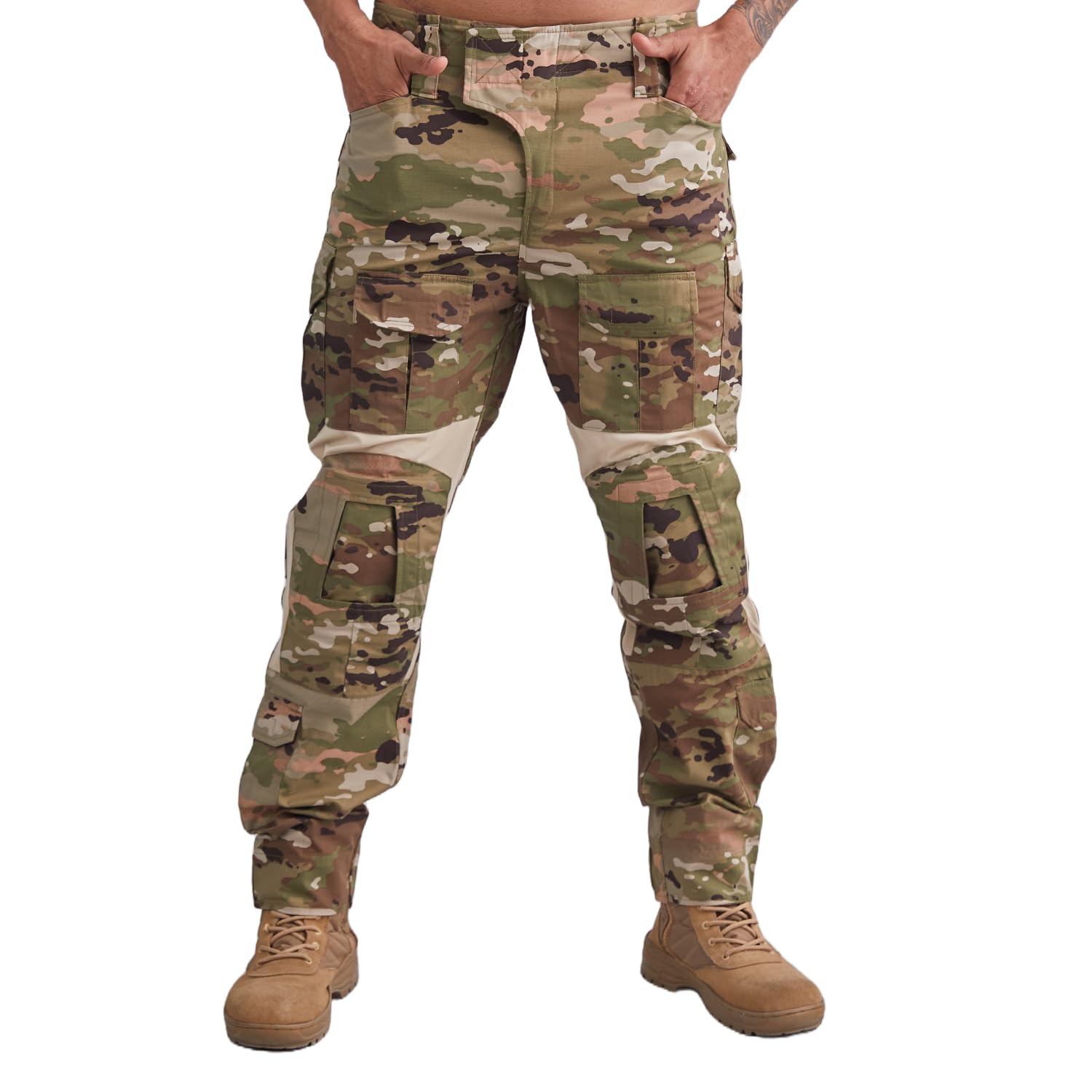 MOUNTMILLERMen's Camouflage Printed Advanced Multicam Ripstop Pant | Water Repellant | Multi-Pocket | UV Protective | Abrasion-Resistant | Ideal for Outdoor, Hiking & Trekking
