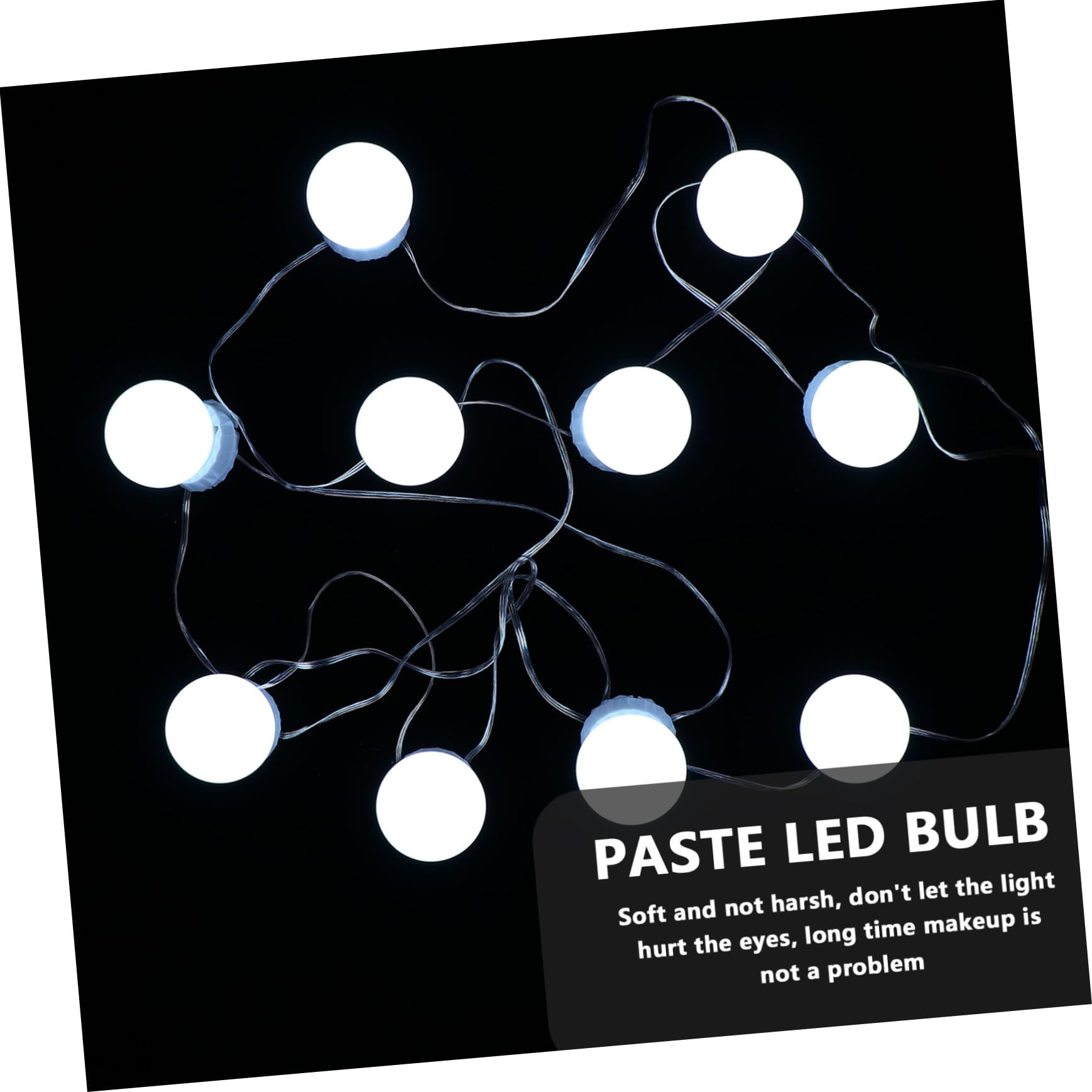 Lampe Miroir de Maquillage LED à 10 Ampoules, Usb, Variateur Tactile