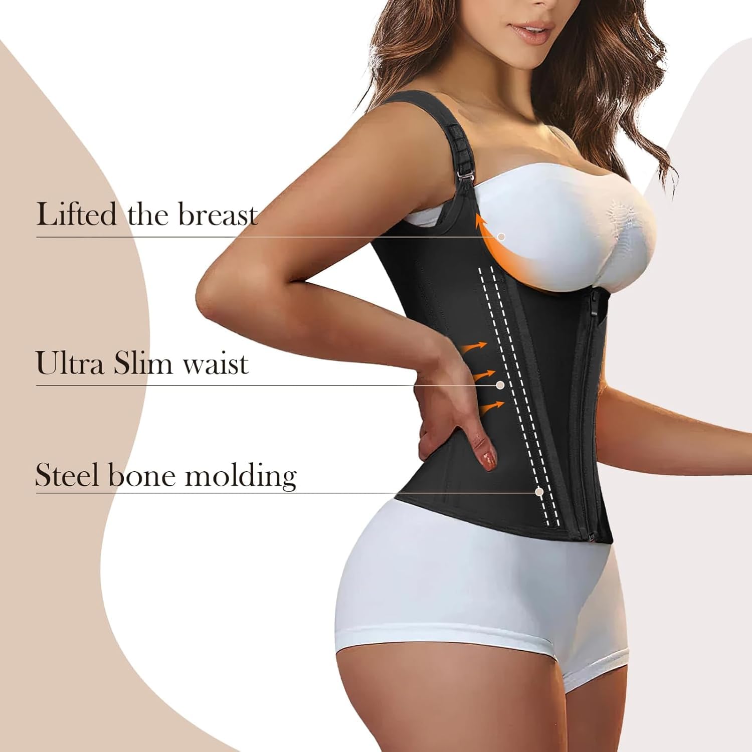 Ceinture d'entraînement gainante avec bandoulière réglable pour femme