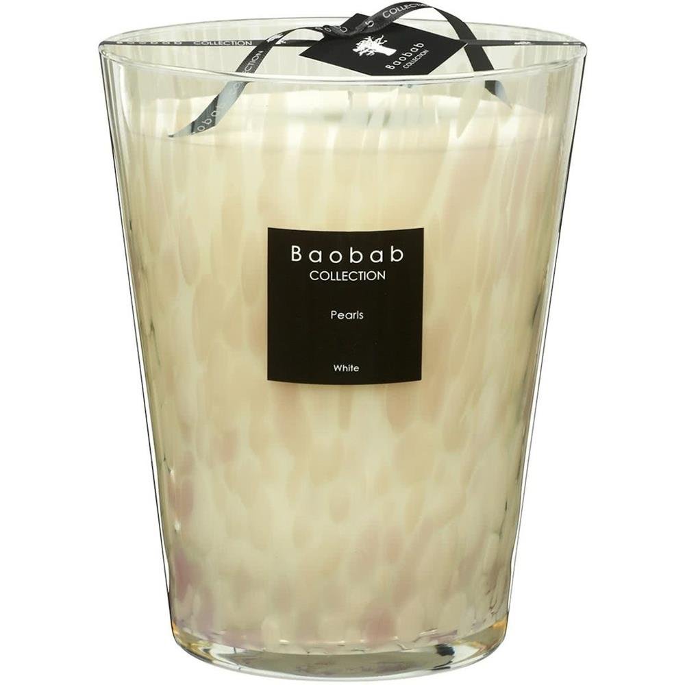 Baobab MAX24PW Candles, Glass, Cream, 24 x 10 cm
