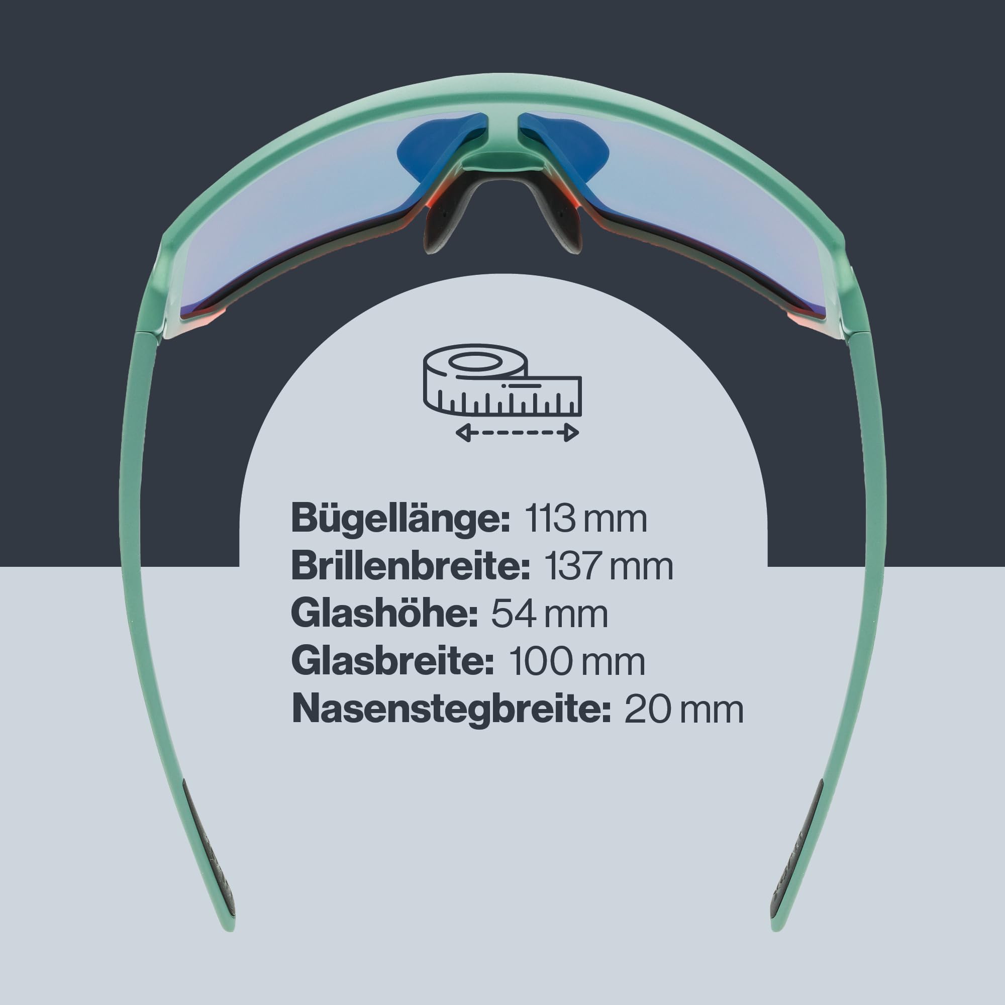 uvex sportstyle 235 - Sportbrille für Damen und Herren - 100% UVA-, B, C Schutz - druckfreier Sitz & perfekter Halt