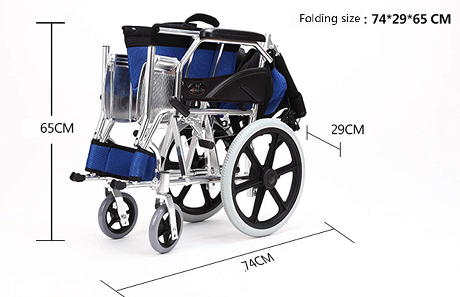 Ultra-Light Travel Anziani Manuale Domestico Mobile Portatile Sedia a rotelle Pieghevole Scooter Portatile a Spinta in Lega di Alluminio Leggero