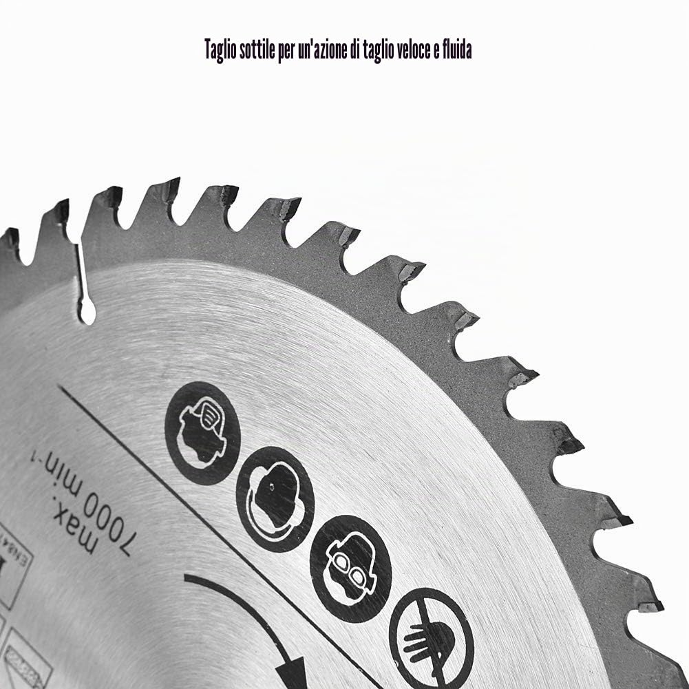 Lama per circolare 210 x 30 mm, lama per a denti in metallo duro 24 denti 48 denti 60 denti, per legno, plastica e metalli non ferrosi, accessorio professionale