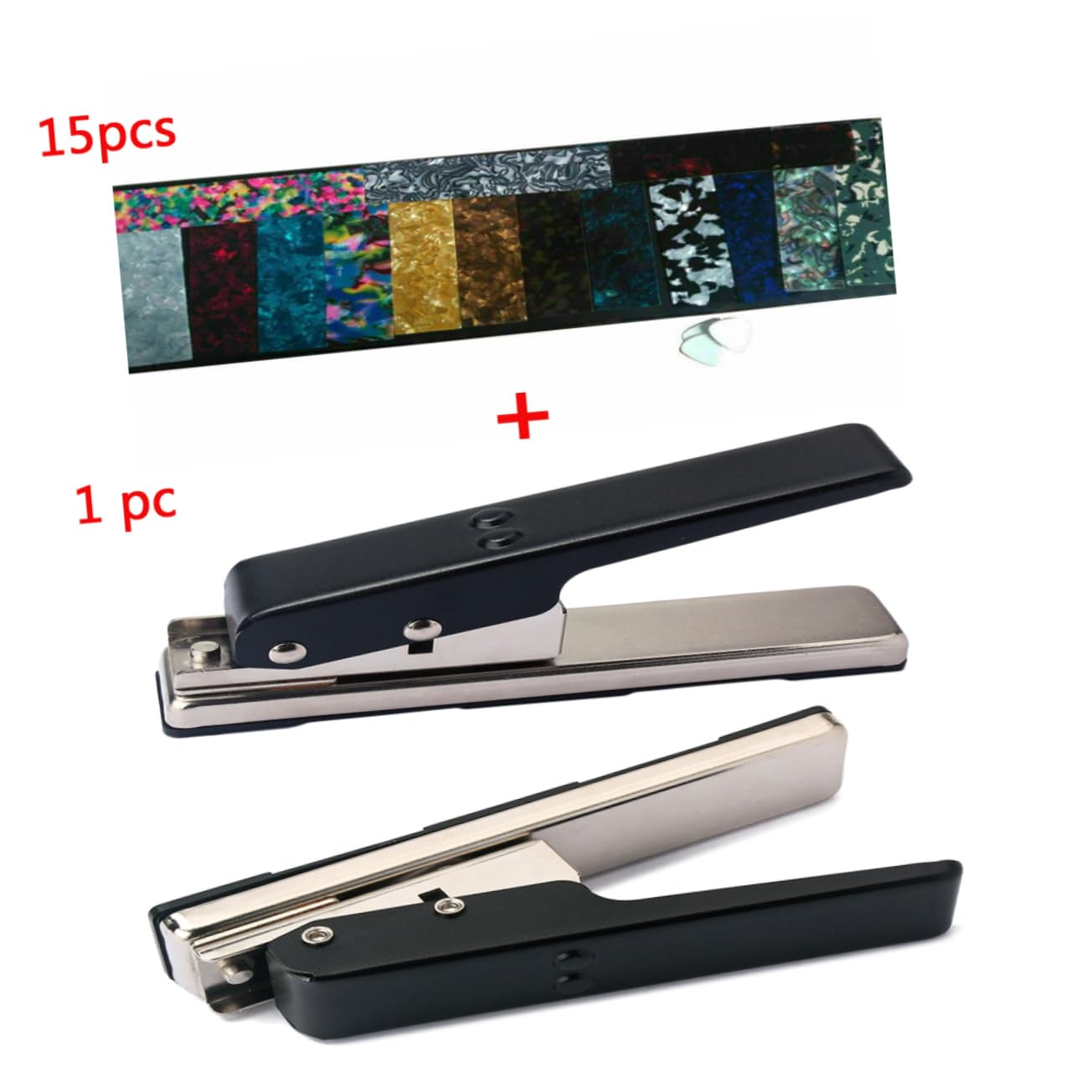 R26 Punch per Plettri Chitarra Professionale, Nero | Pvc e Carte Hotel, Taglio Preciso di Derlin e Abs Fino a 1mm, Base in Plastica