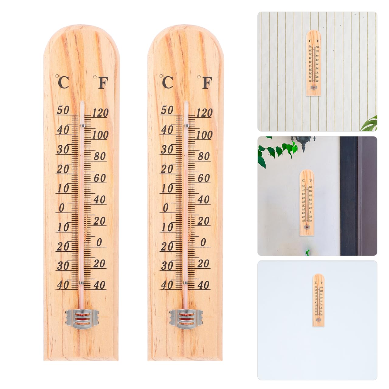 Abaodam Thermometer for House Indoor/Outdoor Weatherproof Analog Gauge Room Thermometer for Garage Garden Decorative