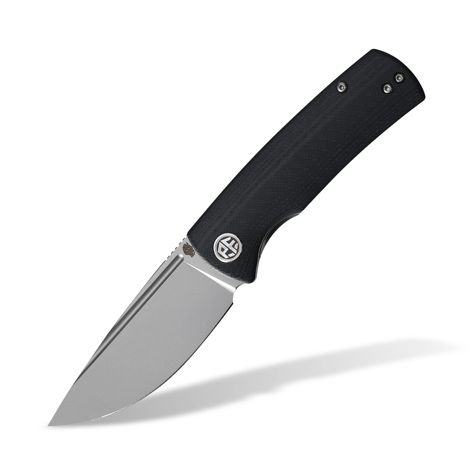 Petrified fish PFP01 mini Beluga Klappmesser, 2.99" 14C28N Stahl Klinge G10 Griff EDC Taschenmesser (Black G10)